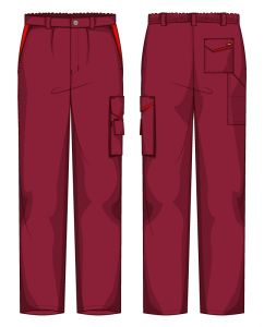 Pantalone Firenze Gabardina 65/35 Bordeaux / Rosso