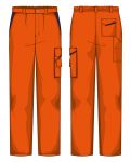 Pantalone Firenze Gabardina 65/35 Arancio / Blu