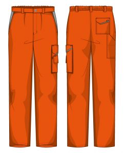 Pantalone Firenze Gabardina 65/35 Arancio / Grigio chiaro