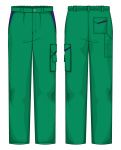 Pantalone Firenze Gabardina 65/35 Verde prato / Azzurro