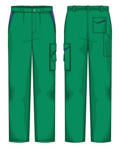 Pantalone Firenze Gabardina 65/35 Verde prato / Celeste