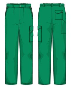 Pantalone Firenze Gabardina 65/35 Verde prato / Verde Bottiglia