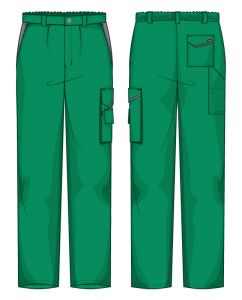 Pantalone Firenze Gabardina 65/35 Verde prato / Grigio
