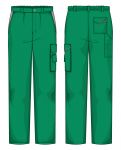 Pantalone Firenze Gabardina 65/35 Verde prato / Grigio chiaro