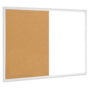 Bi-Office Magnetic Dry-Erase and Cork Surface Combo Board