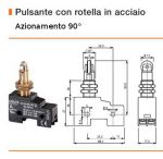 FINE CORSA ERSCE MOD. M3-06 rotella 90° due contatti  1NO+1NC 230V 10A