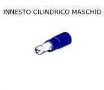 TERMINALE SPINA BLU MASCHIO mm 4 cilindrica conf. pz. 100 (07.5539)