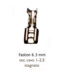 FASTON FEMMINA 6.3 NUDO STAGNATO CAVO 1-2.5mmq conf. 100pz (BM01291)