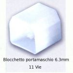 CONNETTORE PORTAMASCHIO 11 VIE SERIE 250 per faston con dentino6.3mm (07.2832)