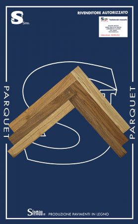 ROVERE IMPORT SPINA TAGLIO A 90° RUSTIC LAMPARQUET CLASSIC 10/3x70x600 mm   