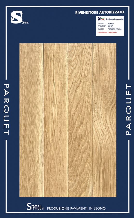 ROVERE RUSTIC LAMPARQUET CLASSIC 10x55-60x250-300 mm