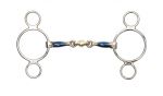 Blue sweet iron two ring gag with loz