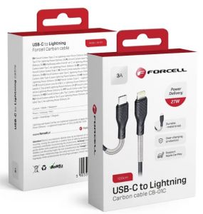 FORCELL CAVO TYPE-C TO LIGHTNING 27W NERO