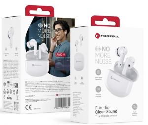 FORCELL AURICOLARE BLUETOOTH BIANCO (DOPPIO MICROFONO)