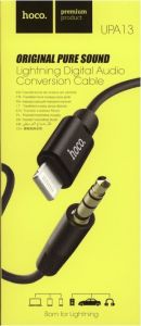 HOCO cavo audio Jack 3,5mm to Lightning nero