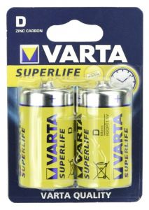 BATTERIA VARTA 2 PZ (R20 - TIPO D) - SUPERLIFE 