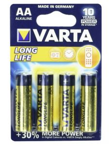 BATTERIA VARTA 4 PZ (AA) STILO - LONG LIFE