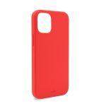 Puro Cover in Silicone Liquido con interno in microfibra per iPhone 12 Mini 5.4" Rossa	