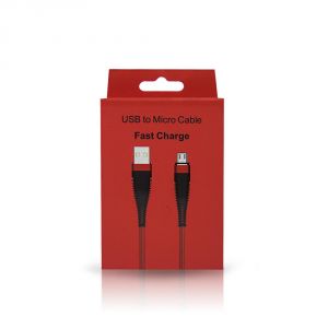 CAVO DATI ARMOR MICRO USB 1MT RUGGED FAST CHARGE - ROSSO 