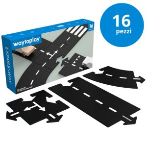 Expressway - Set pista flessibile per macchinine 16 pezzi