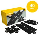 King of the road - Set pista flessibile per macchinine 40 pezzi