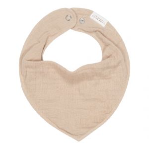 Bandana bib muslin Beige