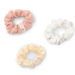 3-pack scrunchies White Meadows / Sunshine Checks / Flower Pink 