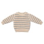 Knitted Sweater Ice blue stripe