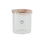 Barattolo cuore nero 13 cm