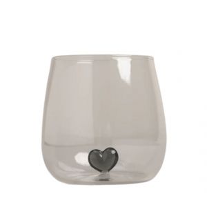 Bicchiere cuore nero