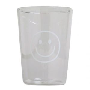 Bicchiere smiley bianco