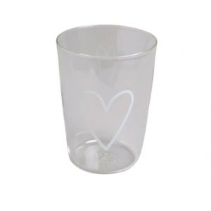 Bicchiere cuore bianco