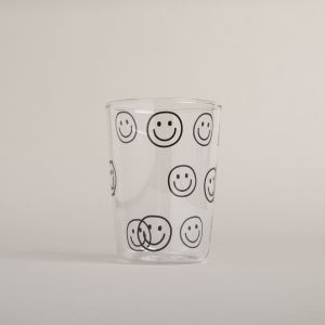 Bicchiere Smileys nero