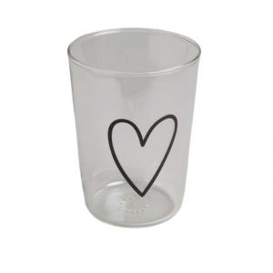 Bicchiere cuore nero