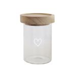 Mini barattolo cuore bianco 9cm