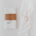 Tovaglioli in lino bianchi Set di 4 