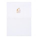 Lenzuolo per letto ricamato Fenicottero  