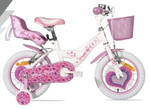 BICICLETTA PINK LOVE 12 BIANCO