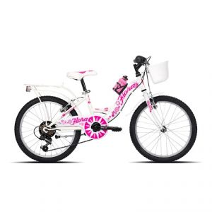 BICICLETTA BRERA 20 DONNA FLORA FLOWER BIANCO