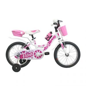 BICICLETTA BRERA 16 FLORA FLOWER BIANCO