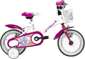 BICICLETTA LOMBARDO 12 BAFFY BIANCO-FUCSIA