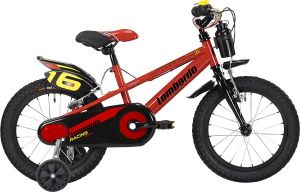 BICICLETTA LOMBARDO 16 VULCANO ROSSO NERO