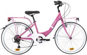 BICICLETTA LOMBARDO 24 RIMINI 6V ROSA BIANCO