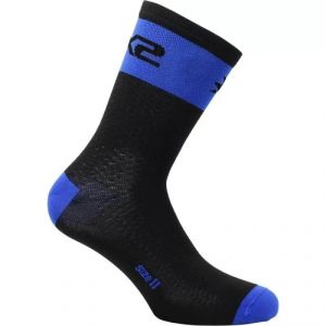 CALZINI SIXS CORTA SHORT LOGO NERO-BLU