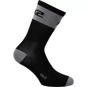 CALZINI SIXS CORTA SHORT LOGO NERO-GRIGIO