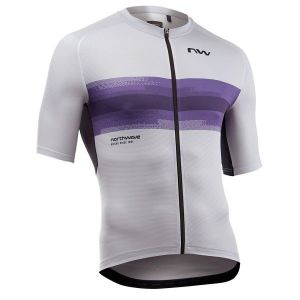 MAGLIA NORTHWAVE FORCE EVO GRIGIO CHIARO VIOLA SCURO