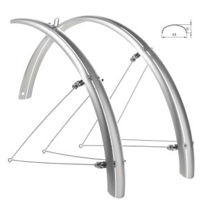 PARAFANGHI WAG POLICARBONATO 26x60mm ARGENTO
