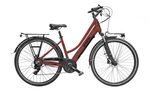 BICI ELETTRICA BRERA 28 FREELADY 7V ROSSO SCURO