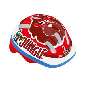CASCO MVTEK BIMBO HAPPY JUNGLE ARTÙ ROSSO TAGLIA XS 44-48cm