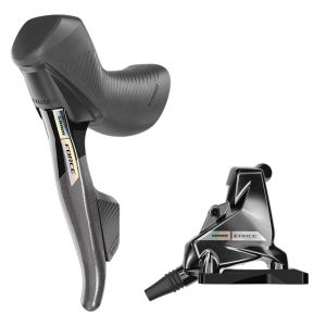 COMANDO LEVA SRAM DX + PINZA DISCO FORCE AXS POSTERIORE FLAT MOUNT 12 VELOCITA' IRIDESCENTE